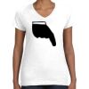Women's Fine Jersey V-Neck Tee Thumbnail