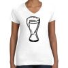 Women's Fine Jersey V-Neck Tee Thumbnail