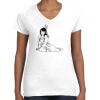 Women's Fine Jersey V-Neck Tee Thumbnail