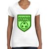 Women's Fine Jersey V-Neck Tee Thumbnail